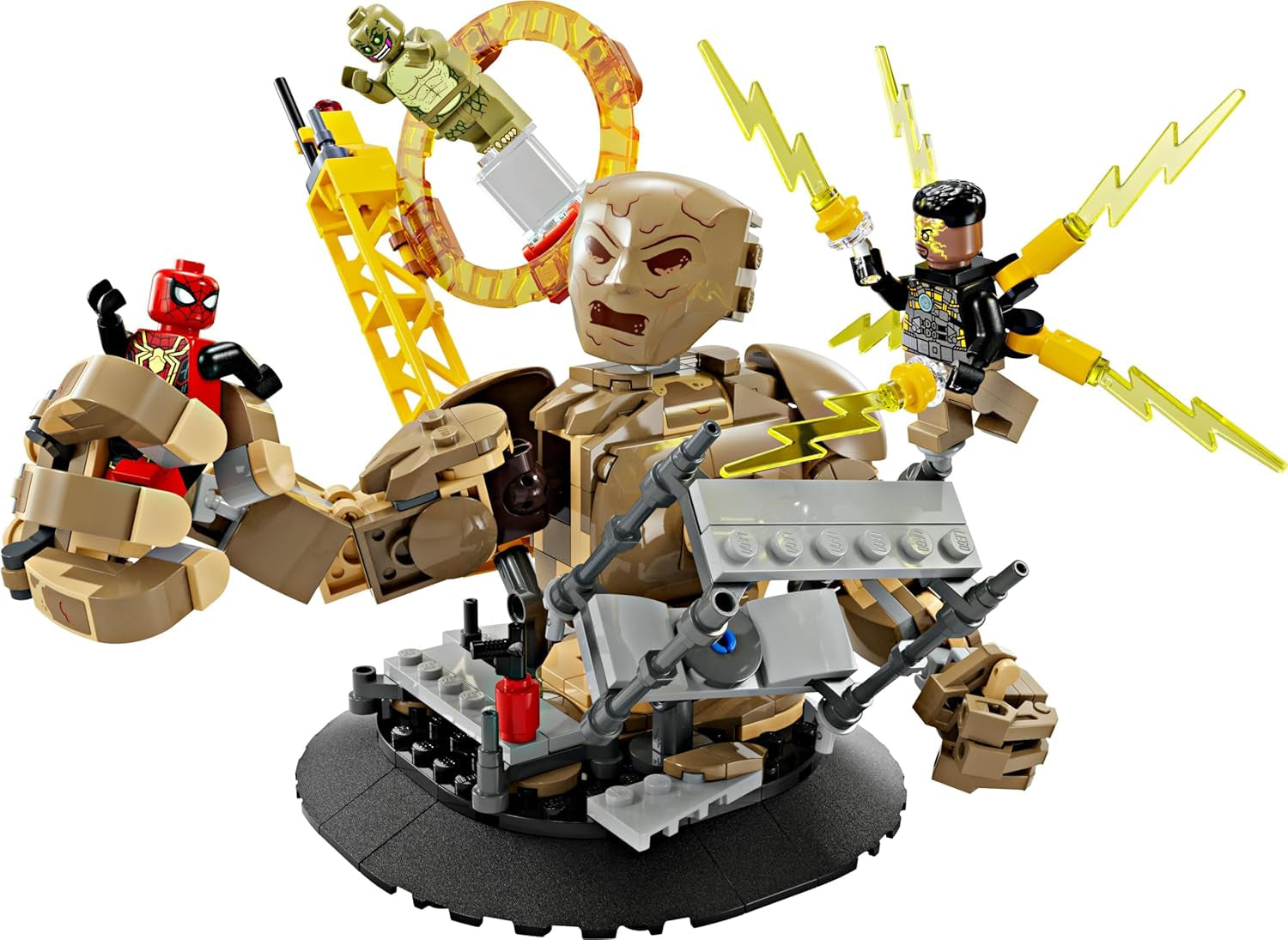 LEGO Marvel Spider-Man vs. Sandman: Enfrentamiento Juguete de superhéroe con figuras que incluyen un lagarto y un juego de rol eléctrico Juguete de construcción Regalo para niños y niñas entusiastas de la acción 76280 Juegos de construcción Besuche den LEGO-Store