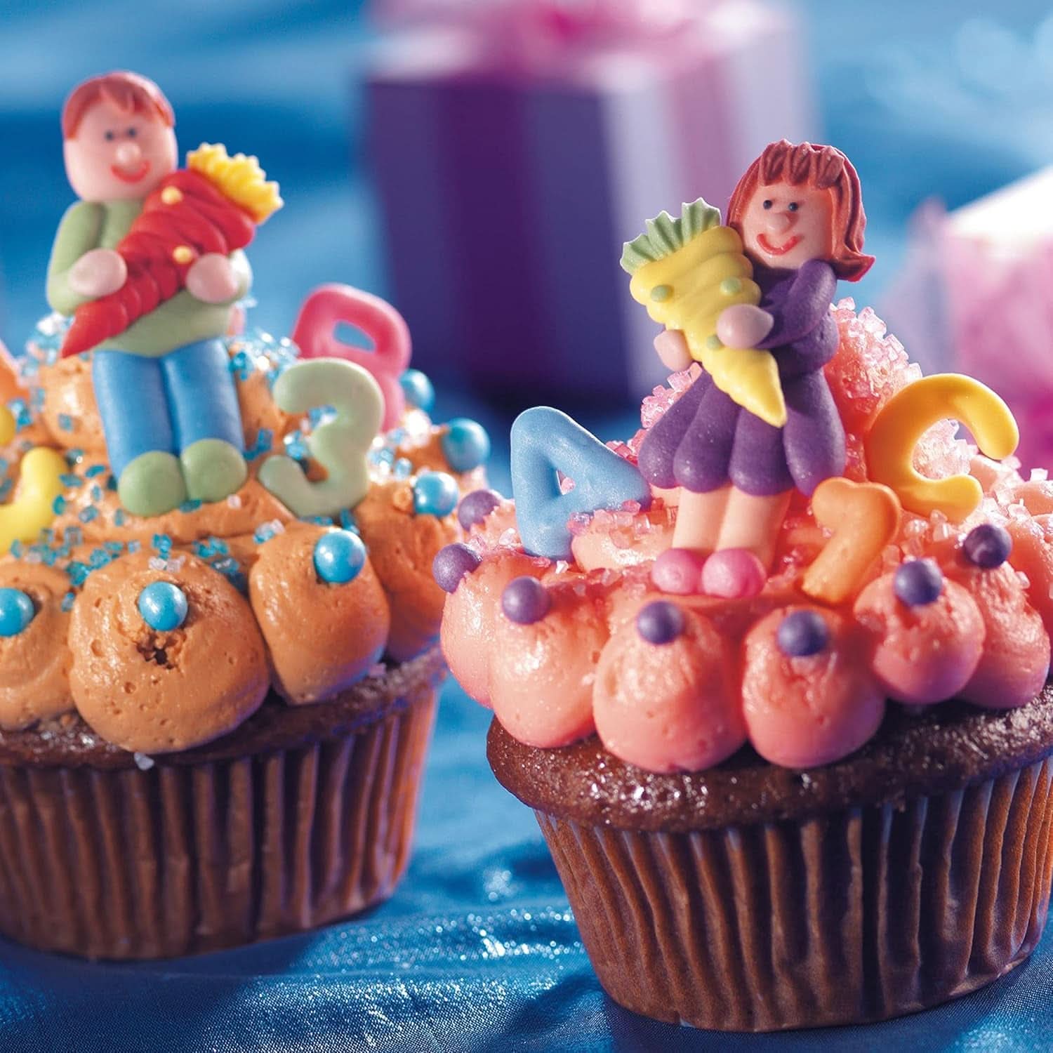 Günthart, 8 figuritas de azúcar para el inicio del cole y letras, 115 gramos Sprinkles Naty Shop