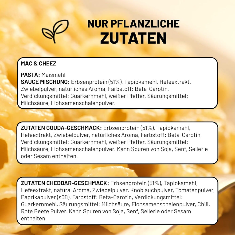 Cultured Foods Vegan Set de 3 macarrones con queso veganos, salsa gouda, salsa cheddar, macarrones sin gluten sin lactose y queso CHEATCHEEZ