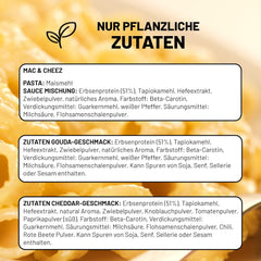Cultured Foods Vegan Set de 3 macarrones con queso veganos, salsa gouda, salsa cheddar, macarrones sin gluten sin lactose y queso CHEATCHEEZ
