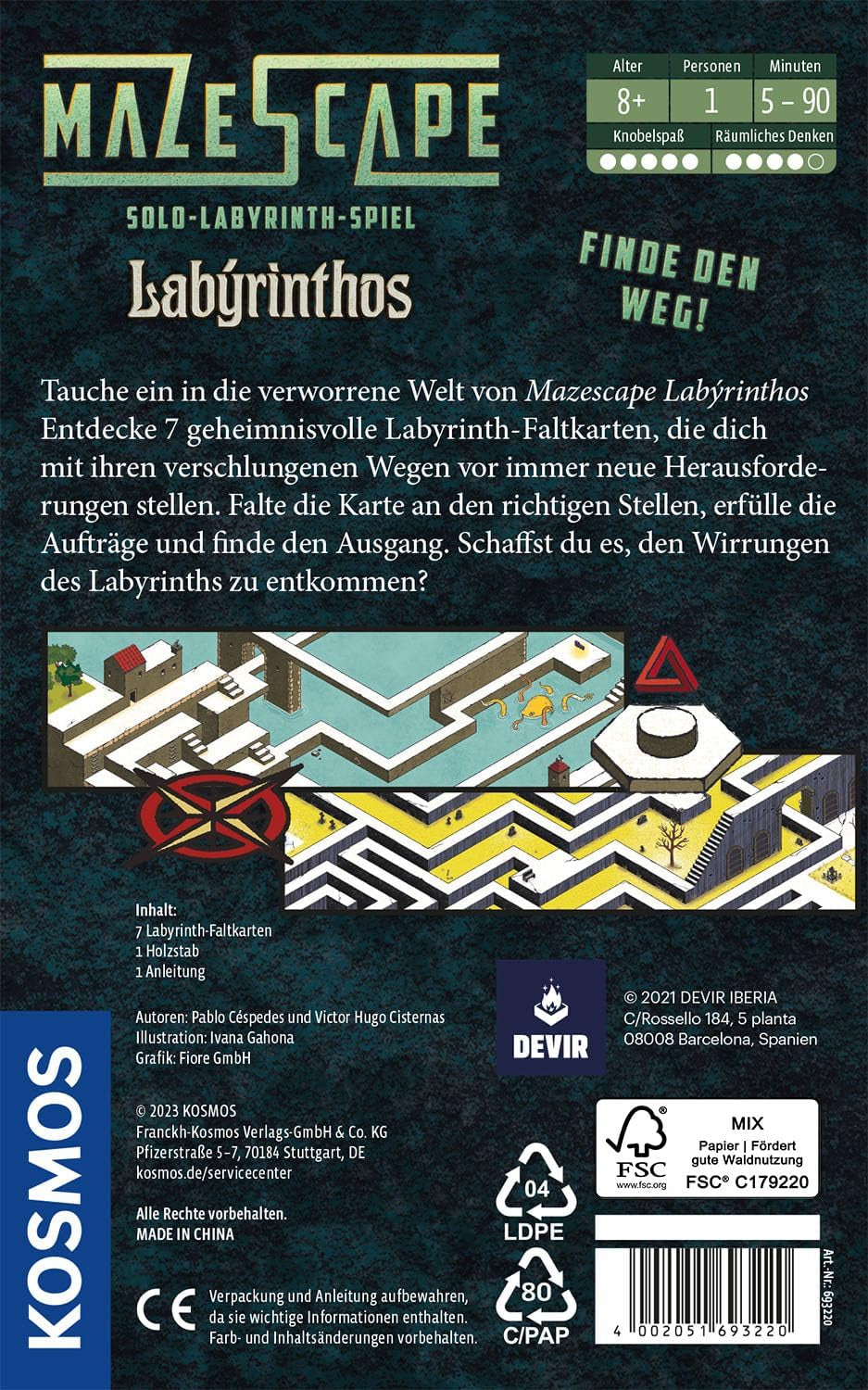 Laberinto Kosmos Mazescape: Juego