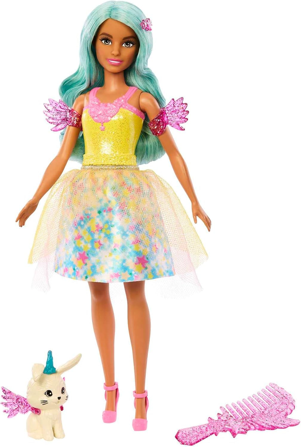 Barbie Ein Verborgener Zauber - Teresa Puppe mit märchenhaftem Outfit, gewelltes Haar and Kamm für Frisierspaß, für Kinder ab 3 Jahren, HLC36