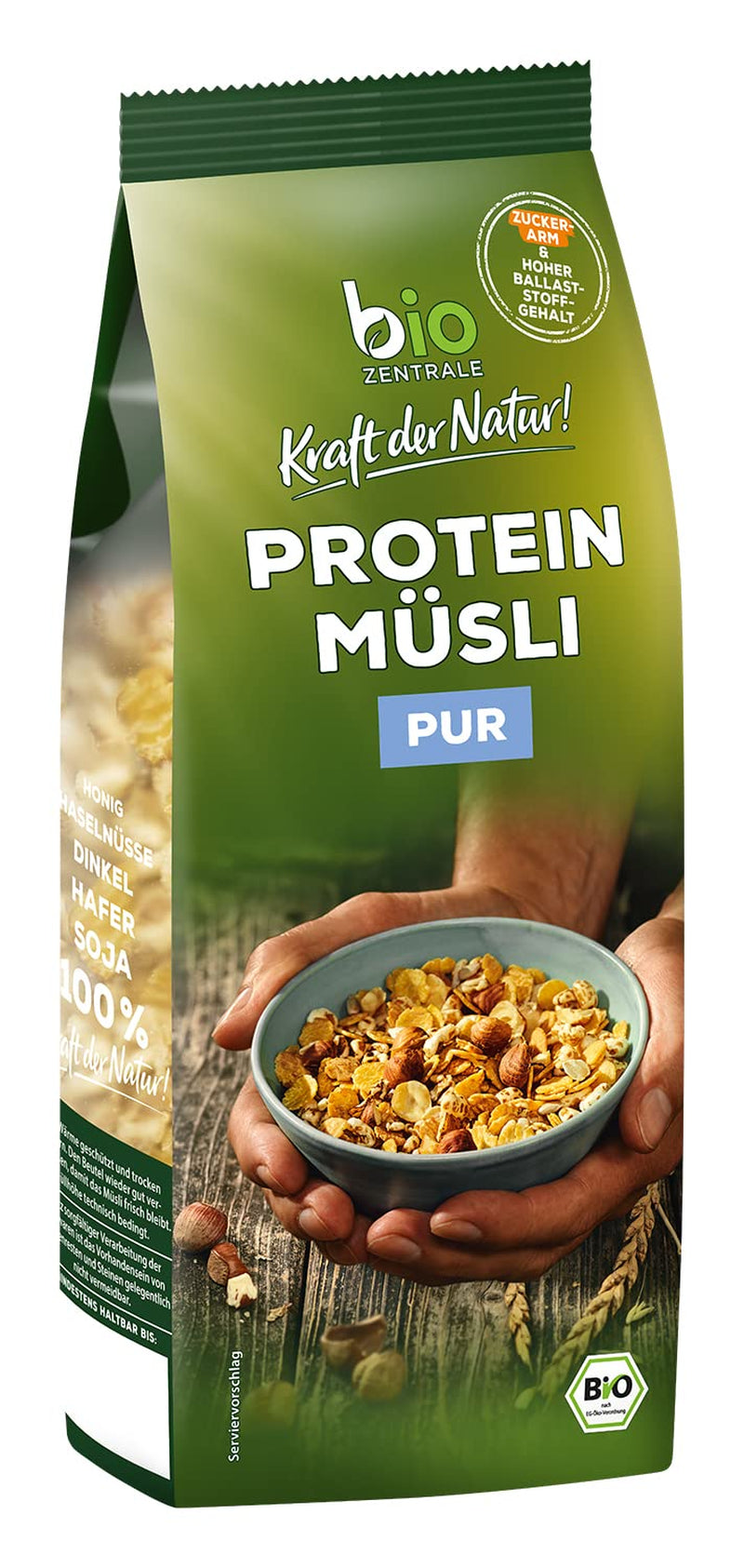 Muesli proteico puro Biozentrale - 375g - Bio con miel - Como cereal de desayuno o merienda