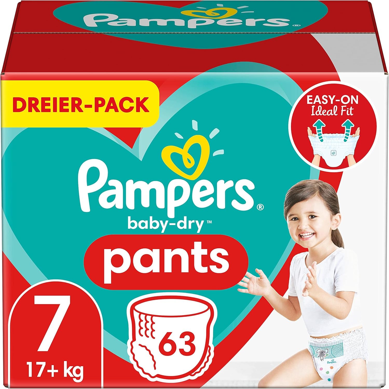 Pañales Pampers Baby-Dry, talla 8, 43 pañales, a partir de 19 kg, pack Jumbo+