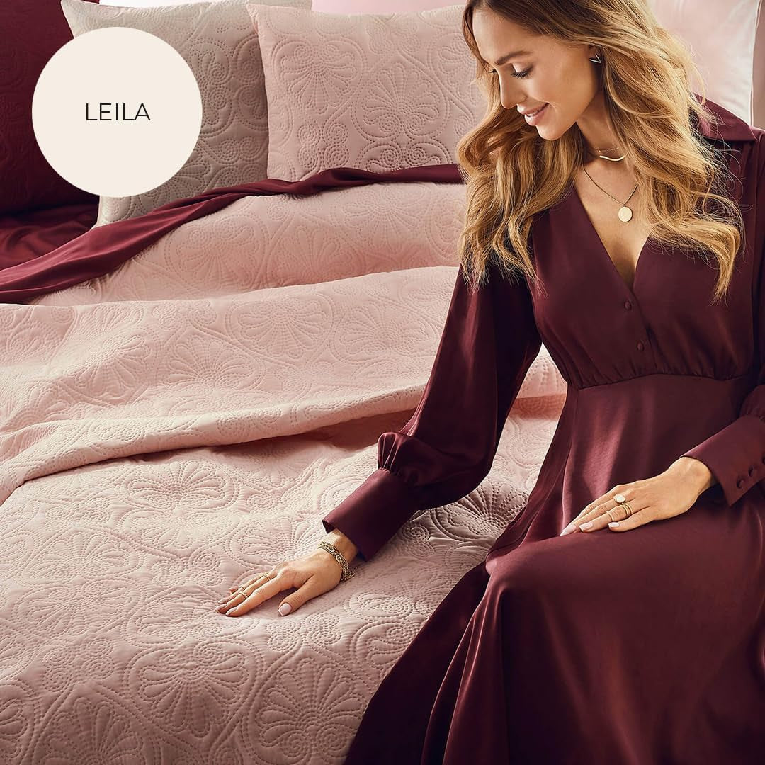 ROOM99 Leila Elegante Colcha en Color Crema 240 X 260 Cm Colcha Versátil como Colcha o Manta de Sofá para Cama y Sofá Estilo Manta Ideal como Colcha Camas y Mantas Beuche den ROOM99-Store