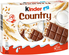 Barritas Kinder Country, 9 barritas, 212 g