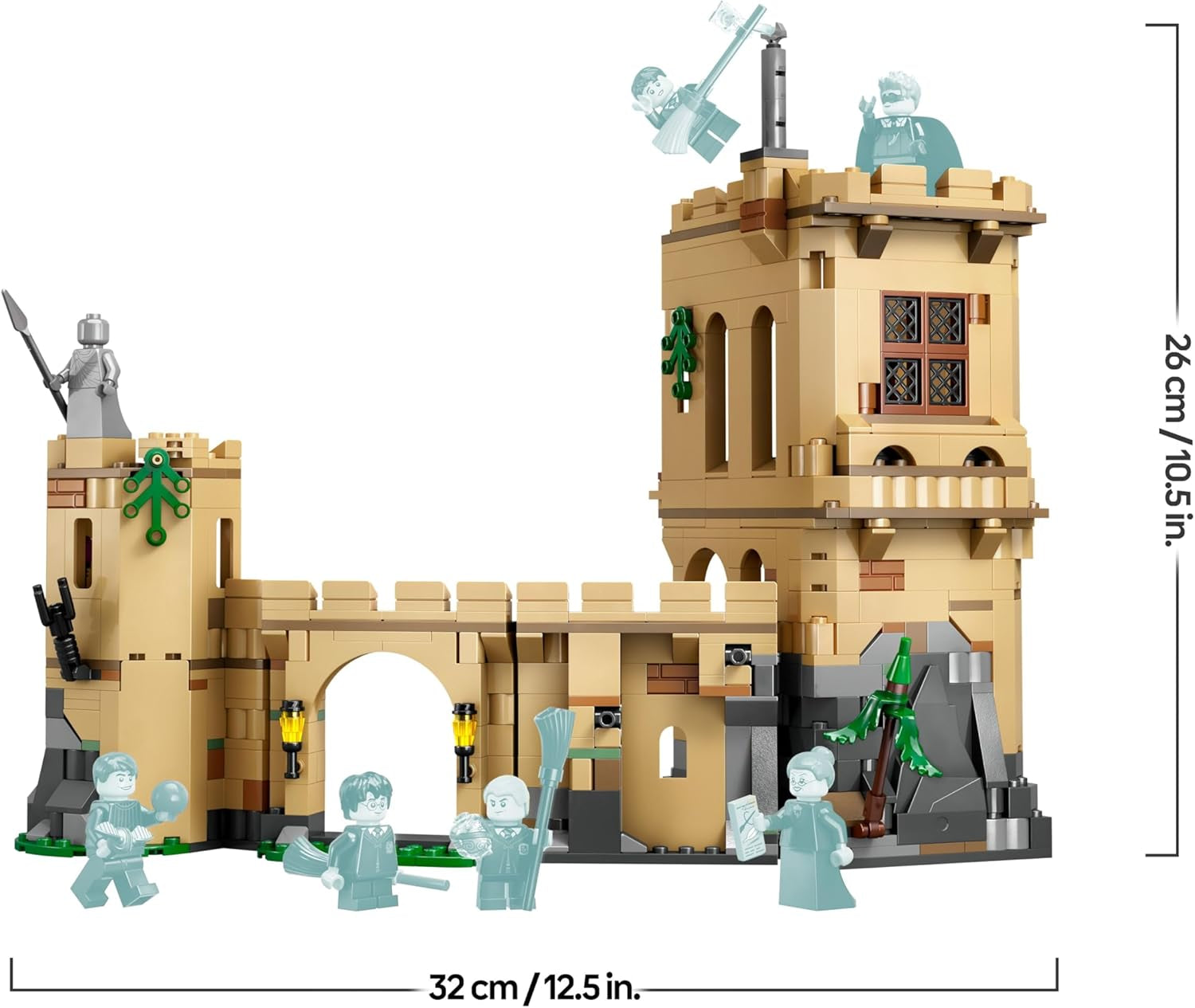 LEGO Harry Potter Schloss Hogwarts: Flugstunden, Abenteuer-Spielset mit 6 Minifiguren zum Sammeln, inkl. Draco Malfoy y la profesora McGonagall, Rollenspiel Set für Jungen und Mädchen ab 9 Jahren 76447