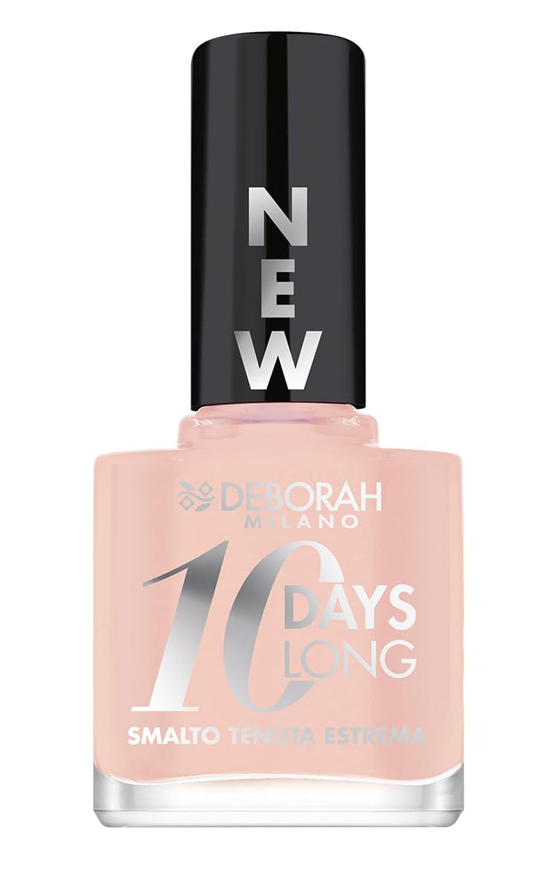 Set de esmaltes Milano para fortalecer las uñas quebradizas e hinchadas, 9,5 ml y esmalte 10 Days Long N.882 Nude Rose, efecto brillante de larga duración, 11 ml