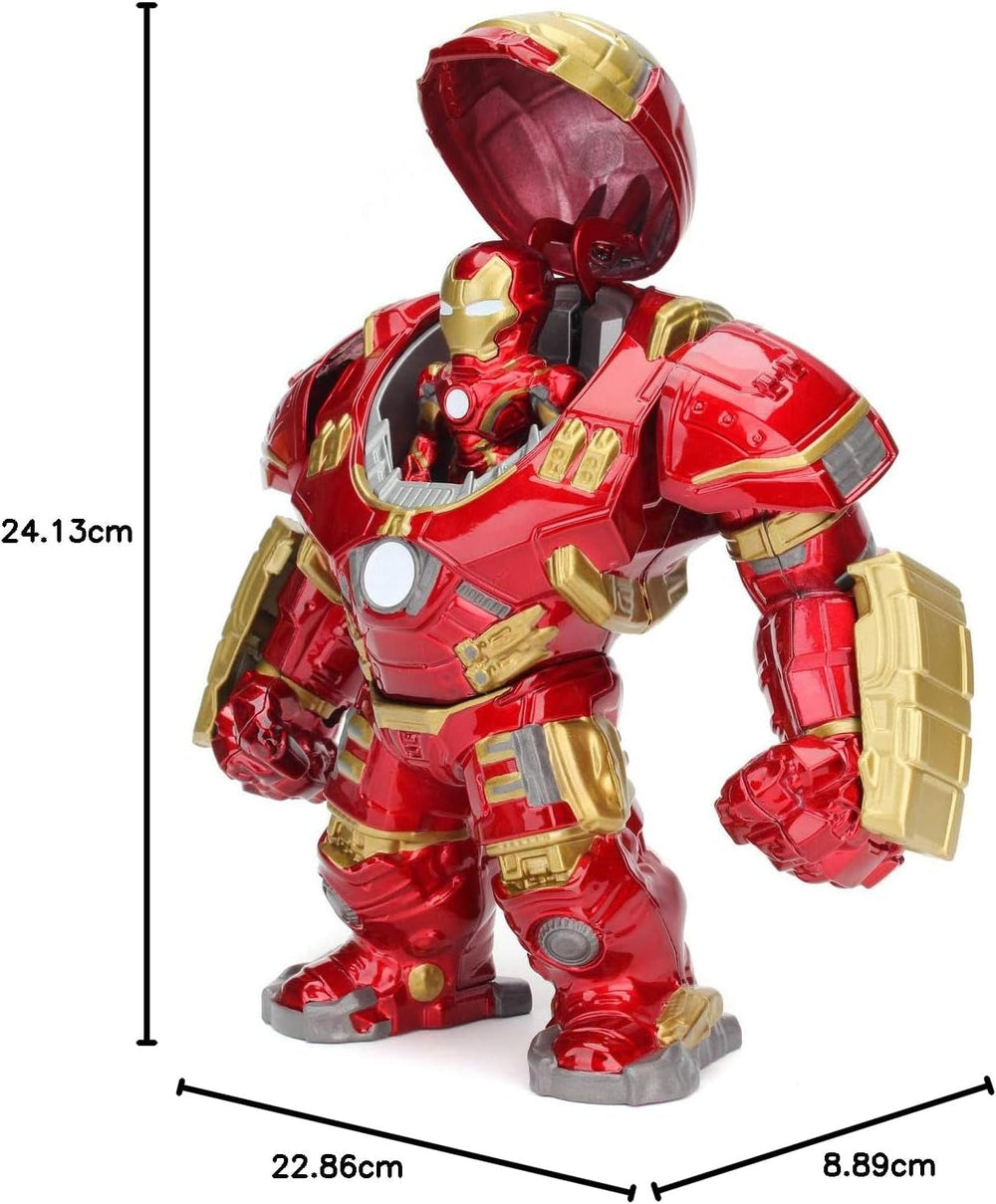 Jada Toys Marvel Figura Hulkbuster & Ironman, Casco Abierto y Cerrado, Figuras Coleccionables, Set, Die-Cast, Rojo, Tamaño: 6 pulgadas Hulkbuster y 2 pulgadas Ironman Figuras de acción Naty Shop