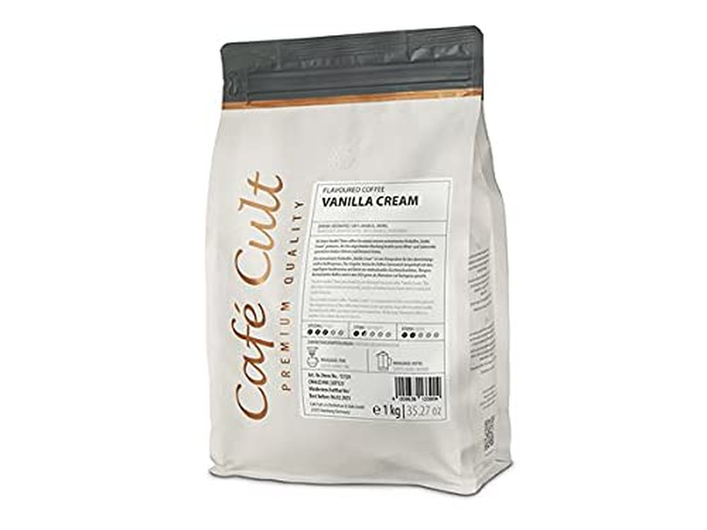 2 kg ® cafea „Cremă de vanilie” într-un plic de 1 kg, cu aromă de boabe întregi = 2 x 1 kg