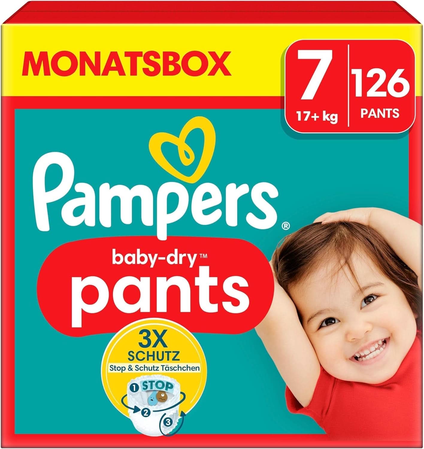Pampers Windeln Pants Größe 5 Baby-Dry, 160 Windeln, 12Kg-17Kg, 360° Fit Hilft, Auslaufen Zu Verhindern Mother and Child Naty Shop 7 (126 piezas) Nuevo