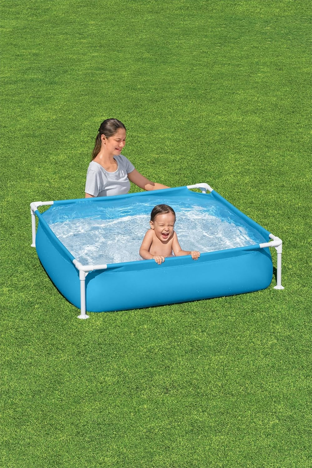 Piscina Bestway My First Frame 122 x 122 x 30,5 cm, azul, rectangular
