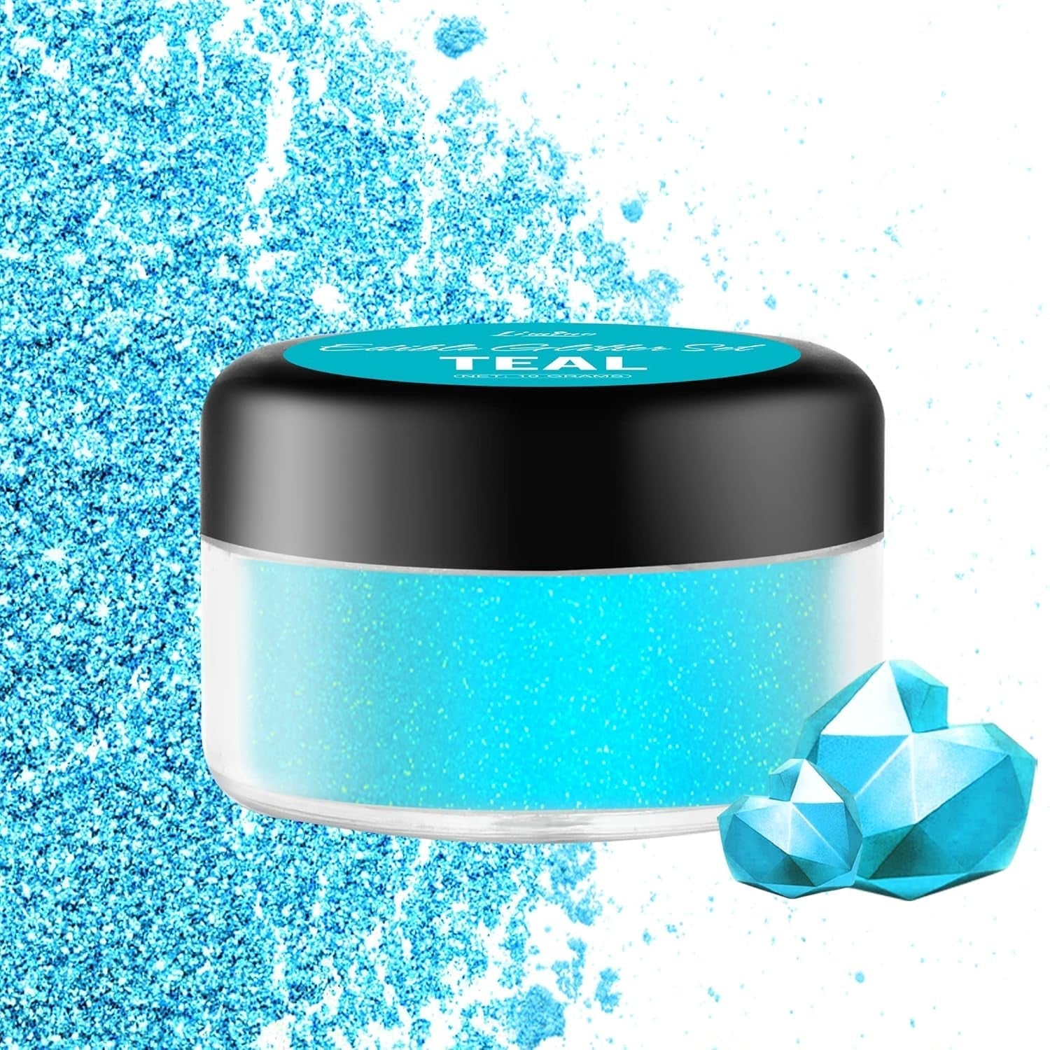 Purpurina comestible, 10 gramos, varios colores Glitter Naty Shop Turquesa