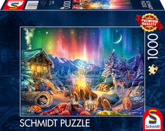 Schmidt Spiele 59787 Foc de tabără romantic sub un cer înstelat, puzzle jigsaw 1000 piese Puzzle Naty Shop Titlu implicit