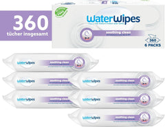 Water Wipes Toallitas limpiadoras para bebés, 360 toallitas (paquete de 6), con 99% de agua y extractos botánicos Toallitas húmedas para bebés Naty Shop