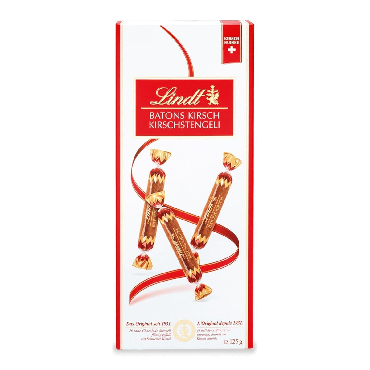 Lindt con licor de cereza, regalo chocolate con alcohol Naty Shop 125 gramos Licor de cereza