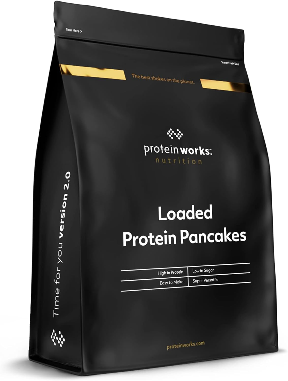 Protein Works - Pfannkuchen de proteínas cargadas | Premium Pfannkuchen Mischung | Tortitas Eiweiss | Panqueques proteicos | 8 porciones | Naturalmente | Mezcla para hornear y cocinar 500G Naty Shop