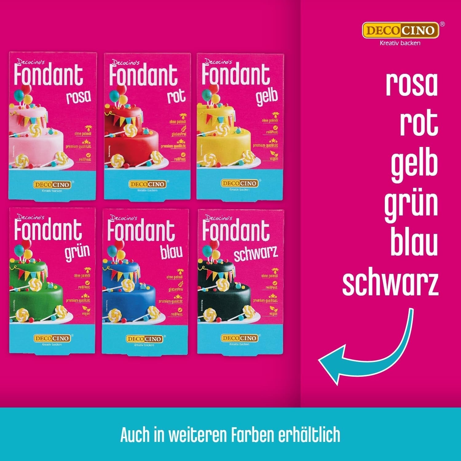 DECOCINO Rollfondant Decke Weiß – 300G – Gebrauchsfertige Fondant-Decke, Zum Eindecken & Verzieren Von Torten Und Kuchen – Glaseados y decoración veganos y sin gluten Naty Shop