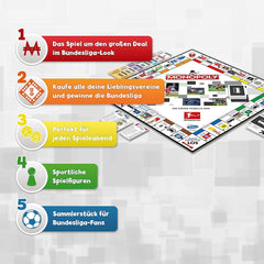 Winning Moves Monopoly Bundesliga Edition - Monopoly Fan Game - Juegos de estrategia familiares Edición Bundesliga - 2+ jugadores a partir de 8 años - Alemán