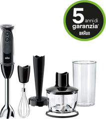 Braun Household Multiquick 5 MQ 5237 BK Batidora amasadora 0,5 L Batidora amasadora Schwarz 1000 W Cocina Naty Shop