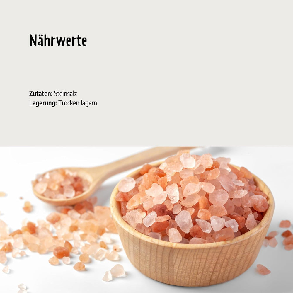 Govinda Kristallsalz - grueso (1kg) | 250 millones de años alt | Salz en la región de Punjab | Belleza 100% natural & ohne Zusätze | Ayurvédico | Vegano | Ideal para el molino de sal.