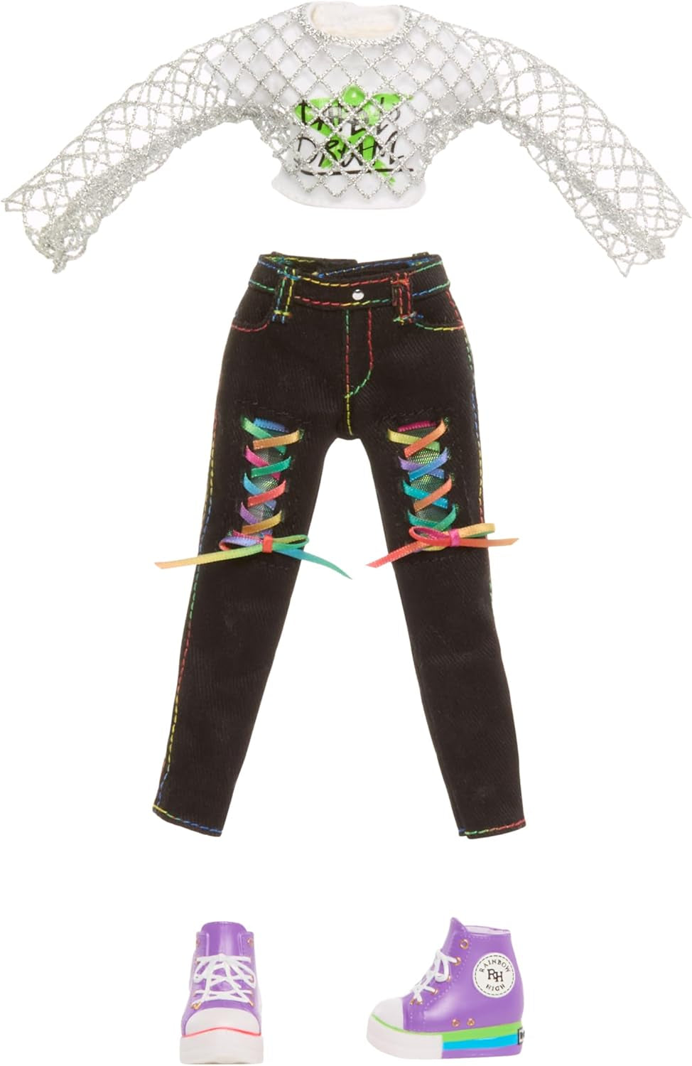 Rainbow High Style Icons Jade – 28 cm Modepuppe mit Langem, Kämmbarem Haar, Zweitem Outfit, Passender Tasche und einem Zweiten Paar Schuhe, Beweglich mit 13 Gelenkpunkten