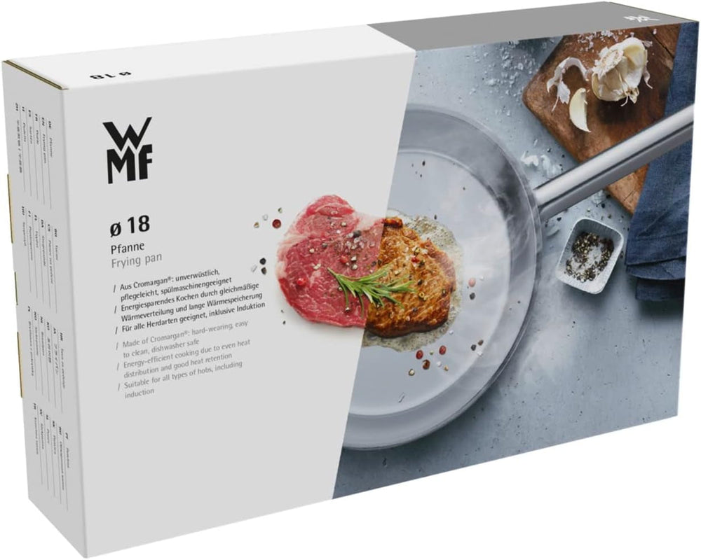 WMF Mini sartén pequeña 18 cm, acero inoxidable Cromargan pulido, inducción Ollas y Sartenes Naty Shop