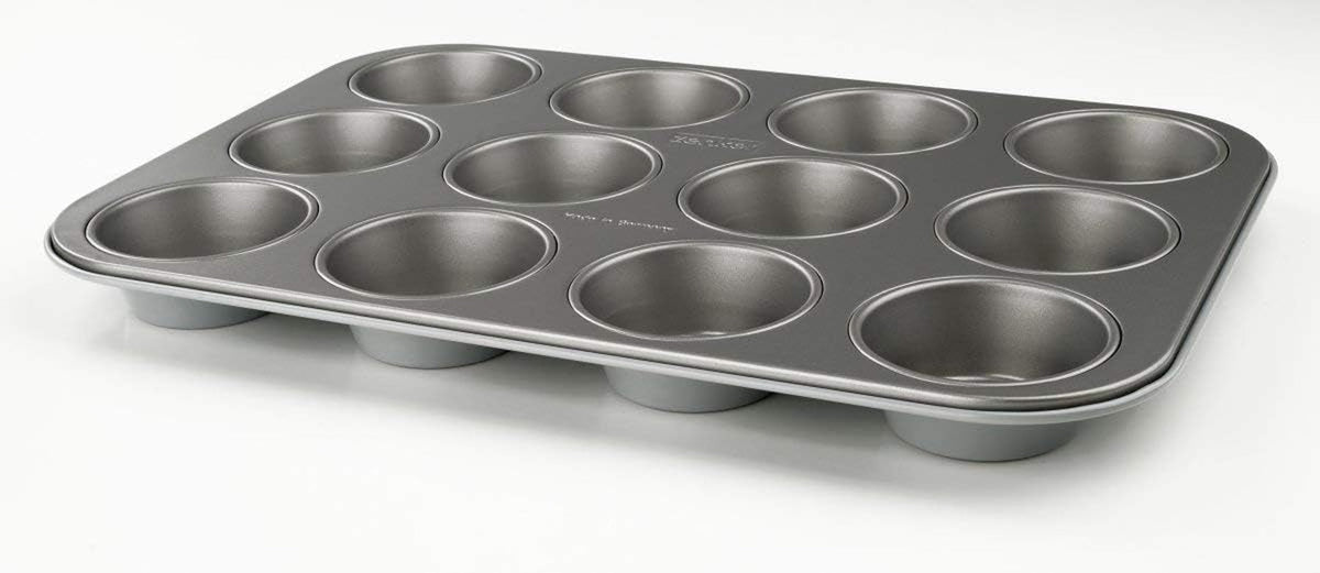 Molde para muffins Zenker con 12 moldes (Ø 7 cm), para muffins y cupcakes, dimensiones: 38,5 x 26,5 x 3 cm Moldes y bandejas para hornear Naty Shop