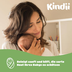 Toallitas húmedas Kindii Natural Balance para bebés - (1 x 60 uds.) Toallitas húmedas para bebés y niños - Protectoras, Aloe Vera, Fragancia delicada - 60 uds.