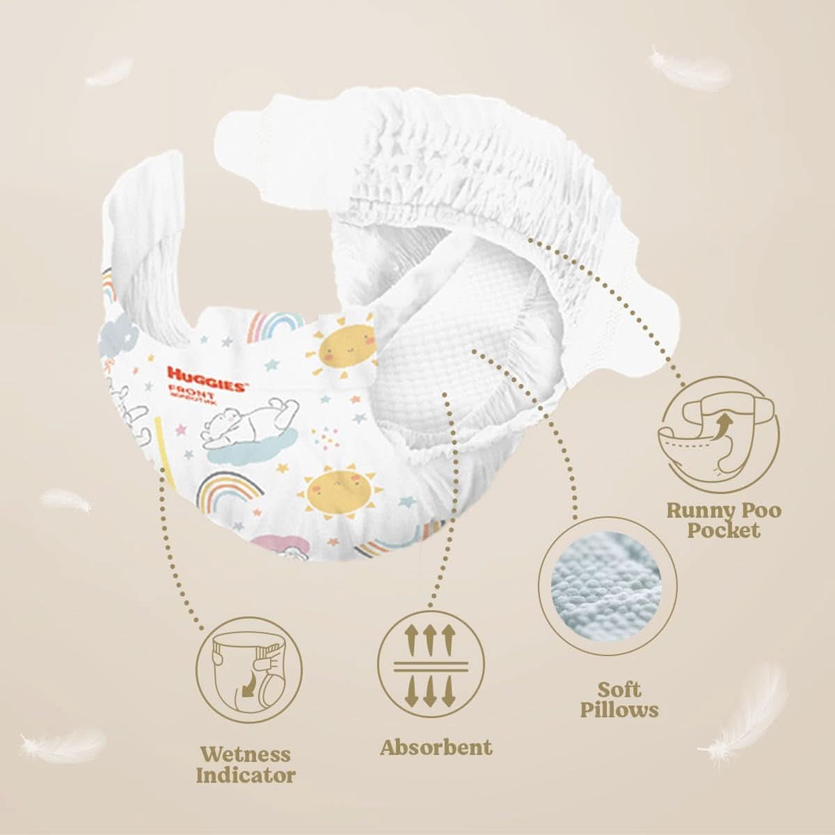 Pañales Huggies Extra Care, talla 3 (4-9 kg), paquete de 96 Madre e Hijo Naty Shop