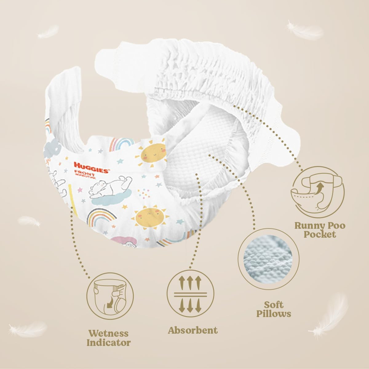 Pañales para bebé Huggies Extra Care Disney, talla 5 (12-22 kg), 2 paquetes de 33 pañales, 66 pañales en total