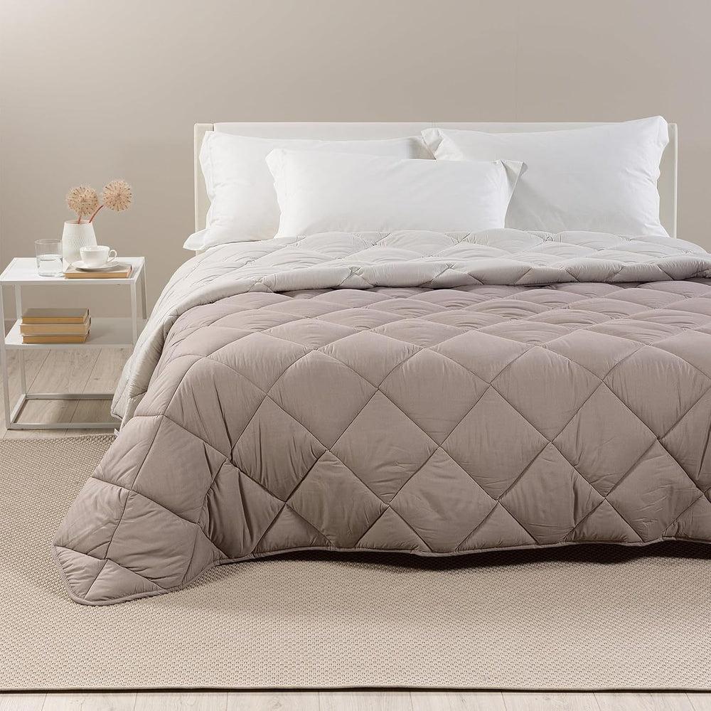 Caleffi Edredón Cama Matrimonio Invierno 260 X 265 Cm Microfibra Cama Matrimonio Invierno Suave Cómodo Acolchado Durable Lavable Antialérgico Edredón Made in Naty Shop Edredones y Edredones Avellana 260X265