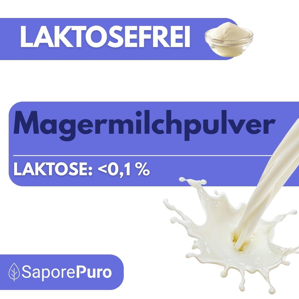 Laktosefreies Magermilchpulver 1 kg | Hohe Löslichkeit | Ideal para repostería, pan y alimentación Uso profesional e industrial Sin lactosa Sin gluten