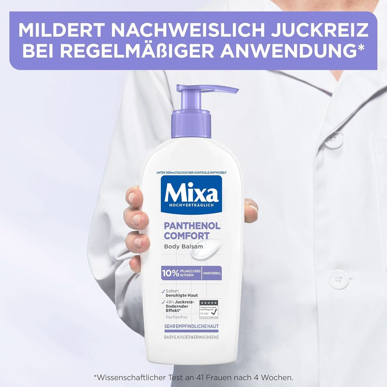Loțiune de corp Mixa Panthenol, balsam pentru ameliorarea mâncărimilor și calmant, 250 ml Cosmetice si Infrumusetare Naty Shop