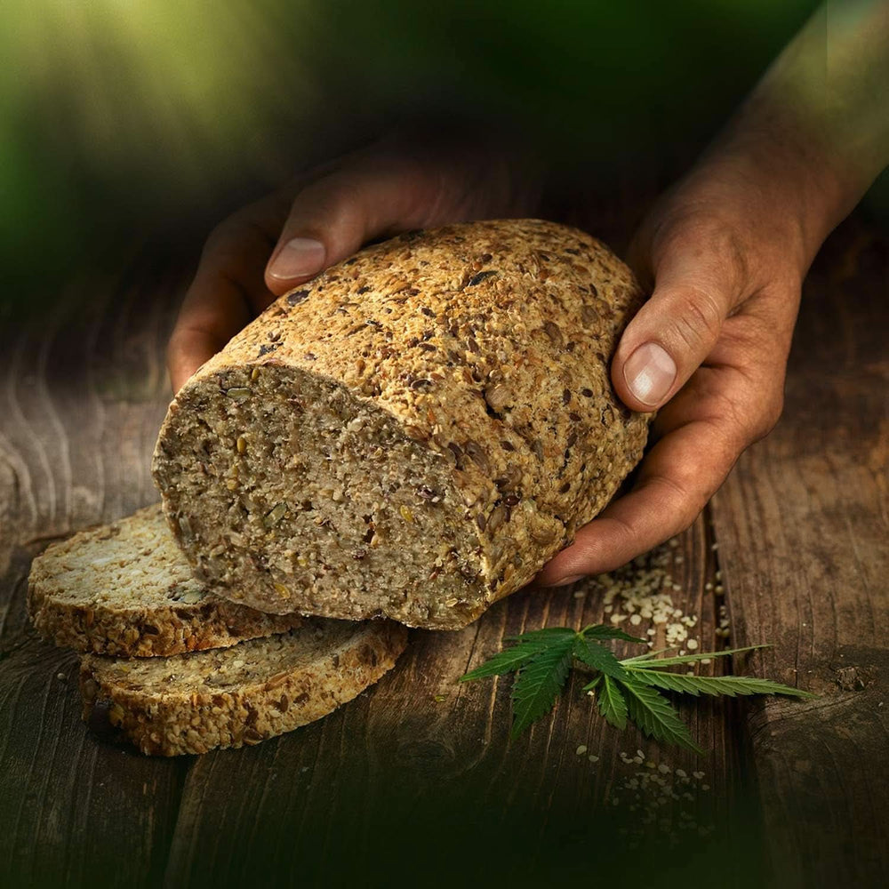 Biozentrale, mezcla para hornear pan con semillas de cáñamo y semillas de lino, ecológica, 500 gramos Cocina Naty Shop