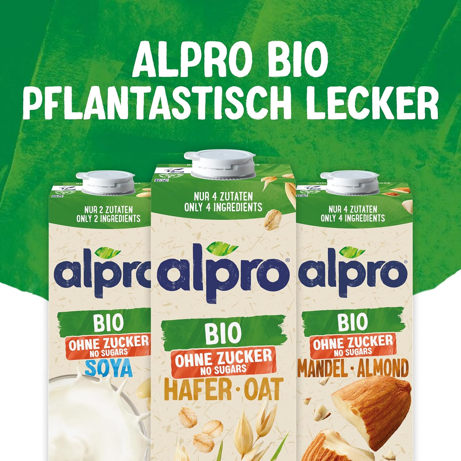 Alpro Bio Haferdrink Sin Azúcar - Bebida vegetal con avena