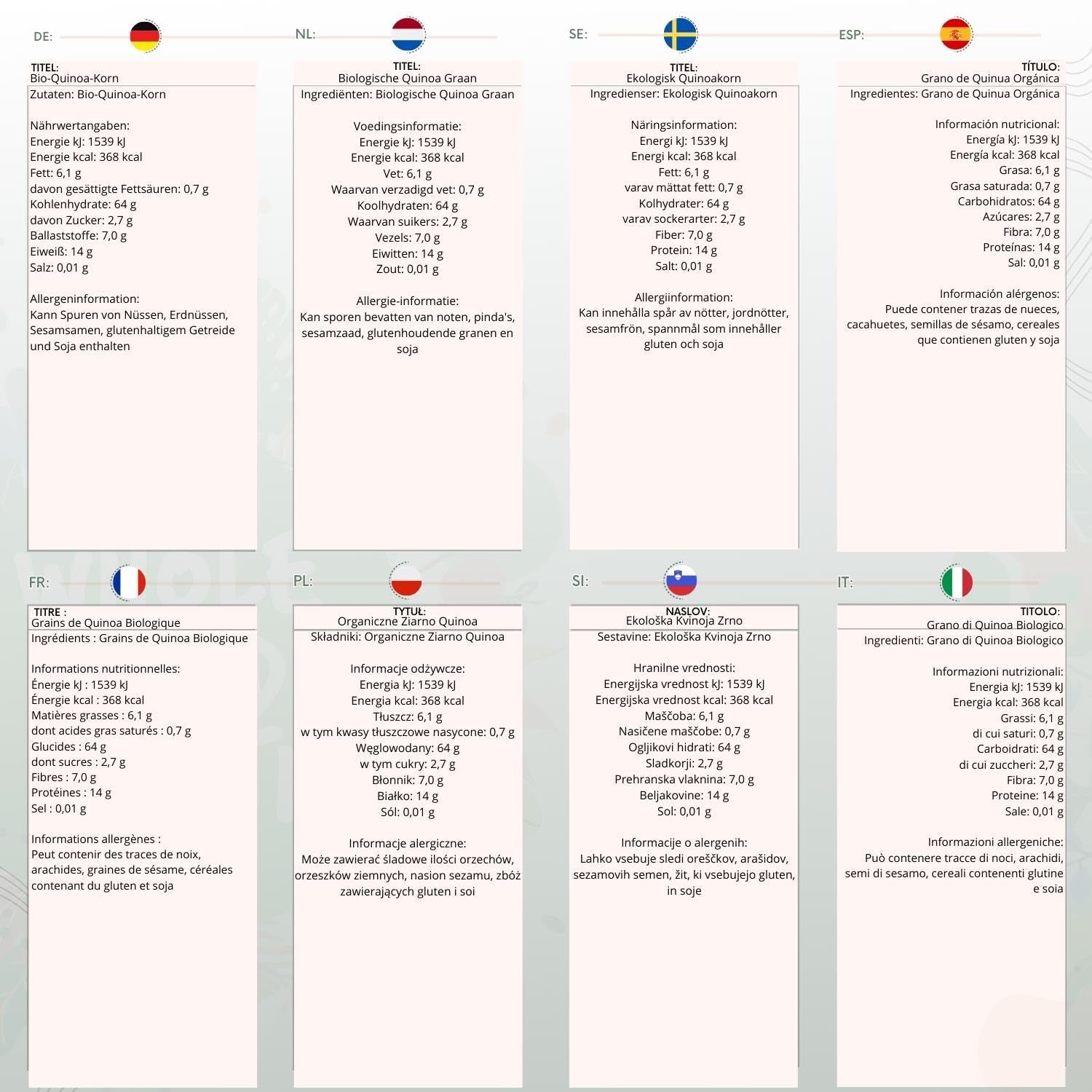 Granos de quinua orgánicos Wholefood Earth – 2 kg | Crueles | Sin OGM | Vegano | Rico en fibra | Certificado orgánico