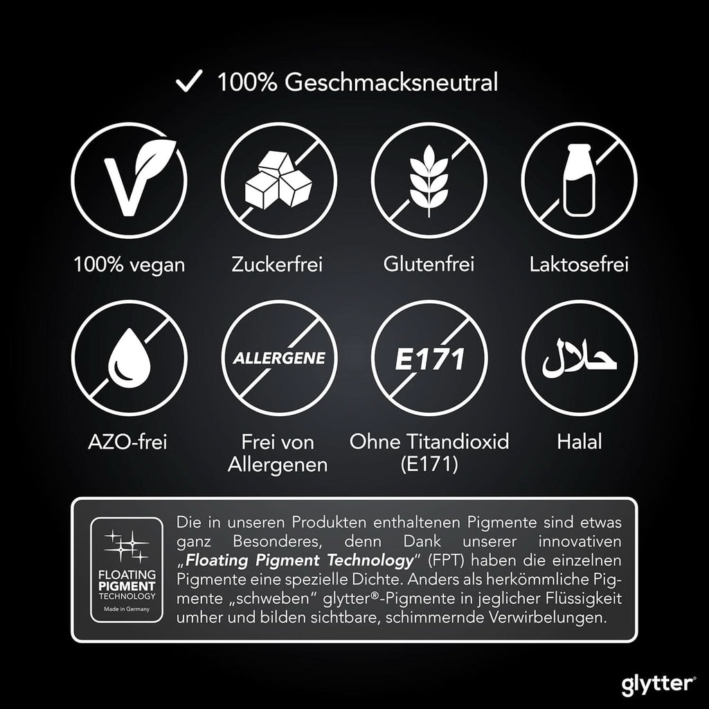 Glytter, Glitter comestibil pentru băuturi și lichide, 10 grame Glitter Naty Shop