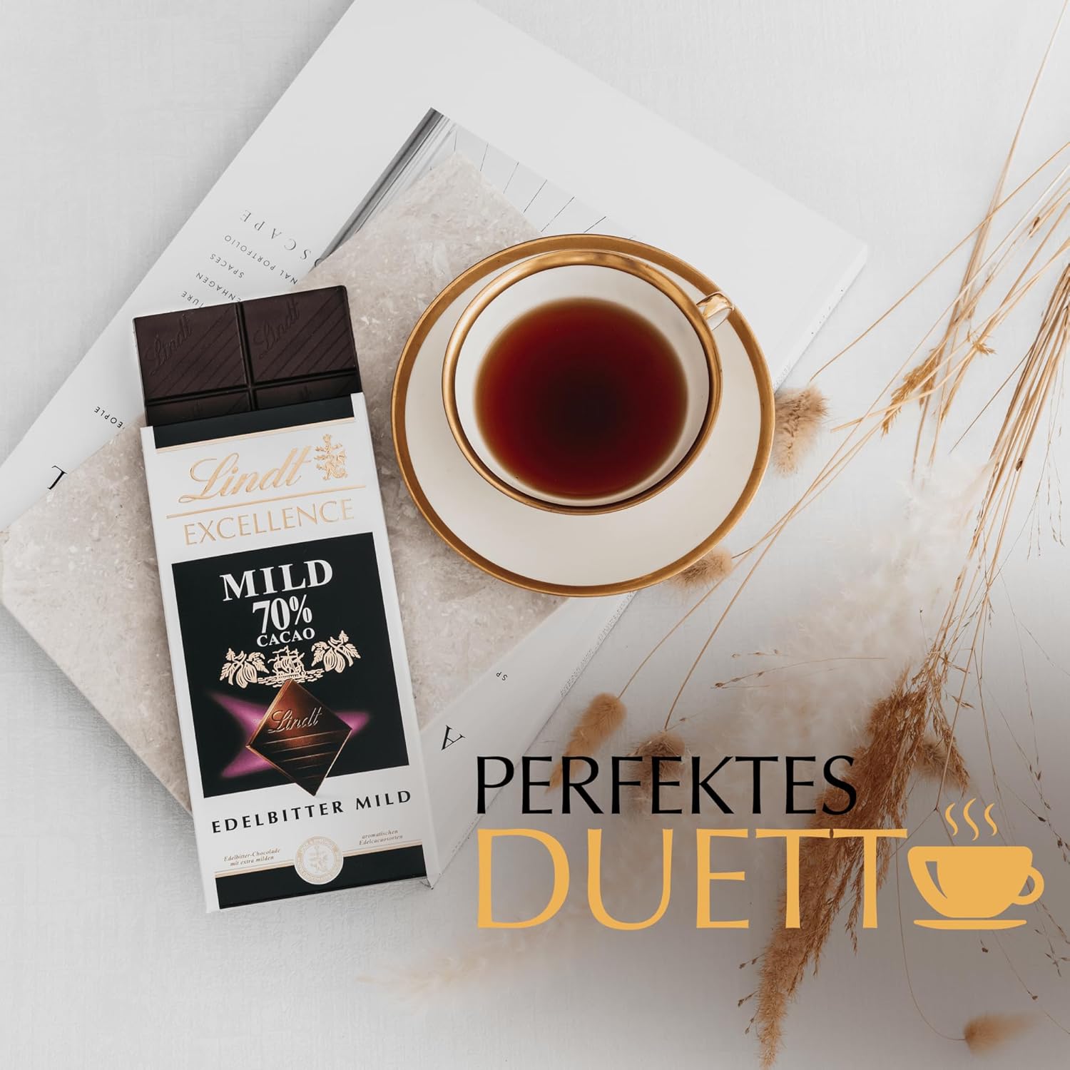 Lindt Excellence Barrita 78 Percent Cacao - Barrita Vegana Persistencia Intensidad Cacao 100g Ideal Regalo