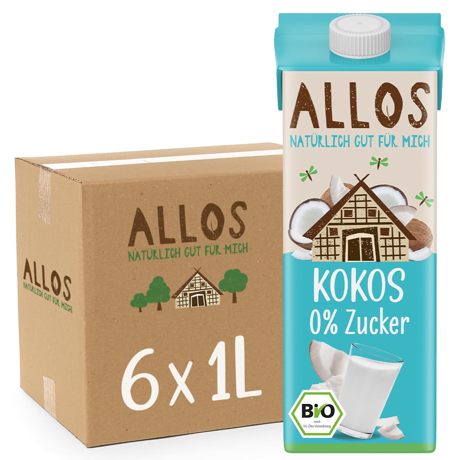 Allos Mandeldrink Sin Azúcar Mandel Natur Vegano Lactosa 1L