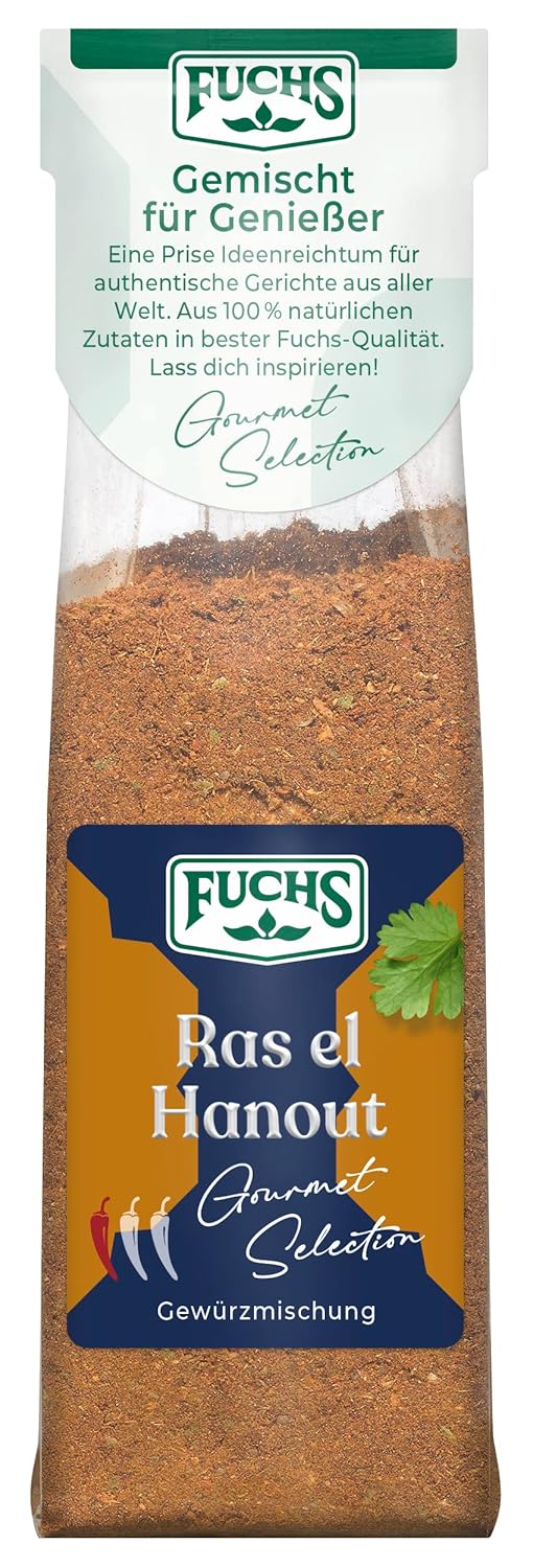 Fuchs Spices Gourmet Selection Medio Oriente/África - Mezcla de Especias para Cuscús y Bulgur Mezcla de Especias Recargable para Condimentar Platos de Bulgur Vegano 55g