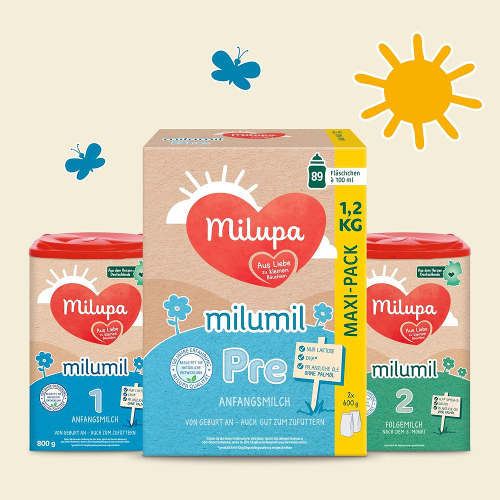 Milupa Milumil Pre, Leche en polvo para bebés - Con nutrientes importantes y sin aceite de palma - 800 g Naty Shop