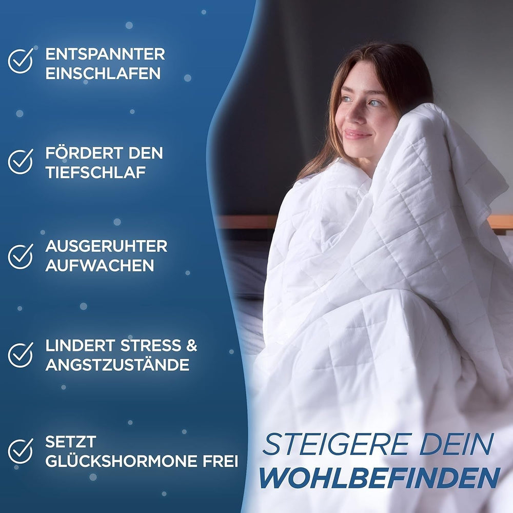 Samthus Manta lastrada 135X200Cm 6Kg Certificado Oeko-Tex - Manta de relajación 100% algodón - Manta pesada antiestrés y terapéutica - Duerme mejor con nuestra manta pesada - Manta lastrada Camas y Mantas Besuche den Samthus-Store