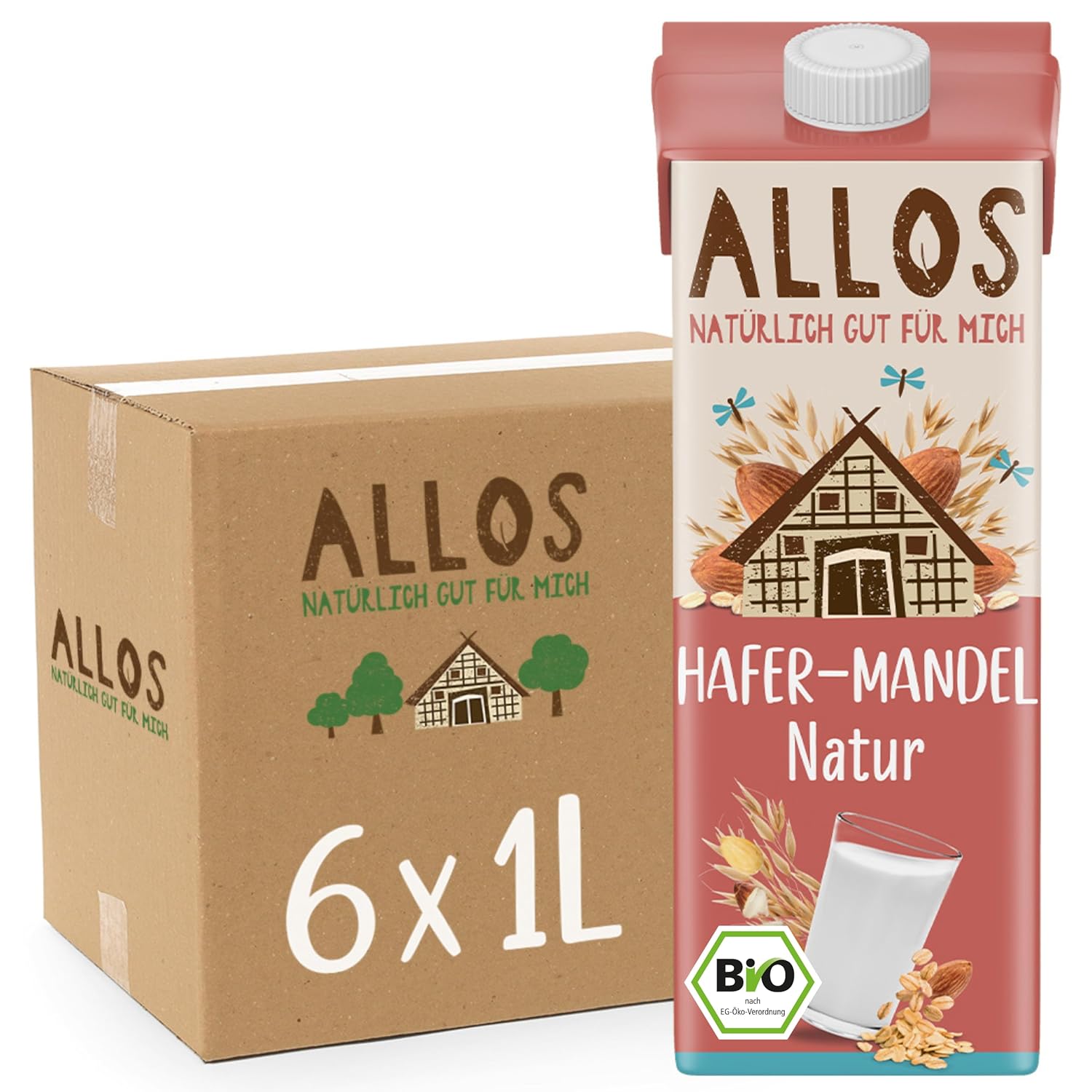 Allos Mandeldrink Sin Azúcar Mandel Natur Vegano Lactosa 1L