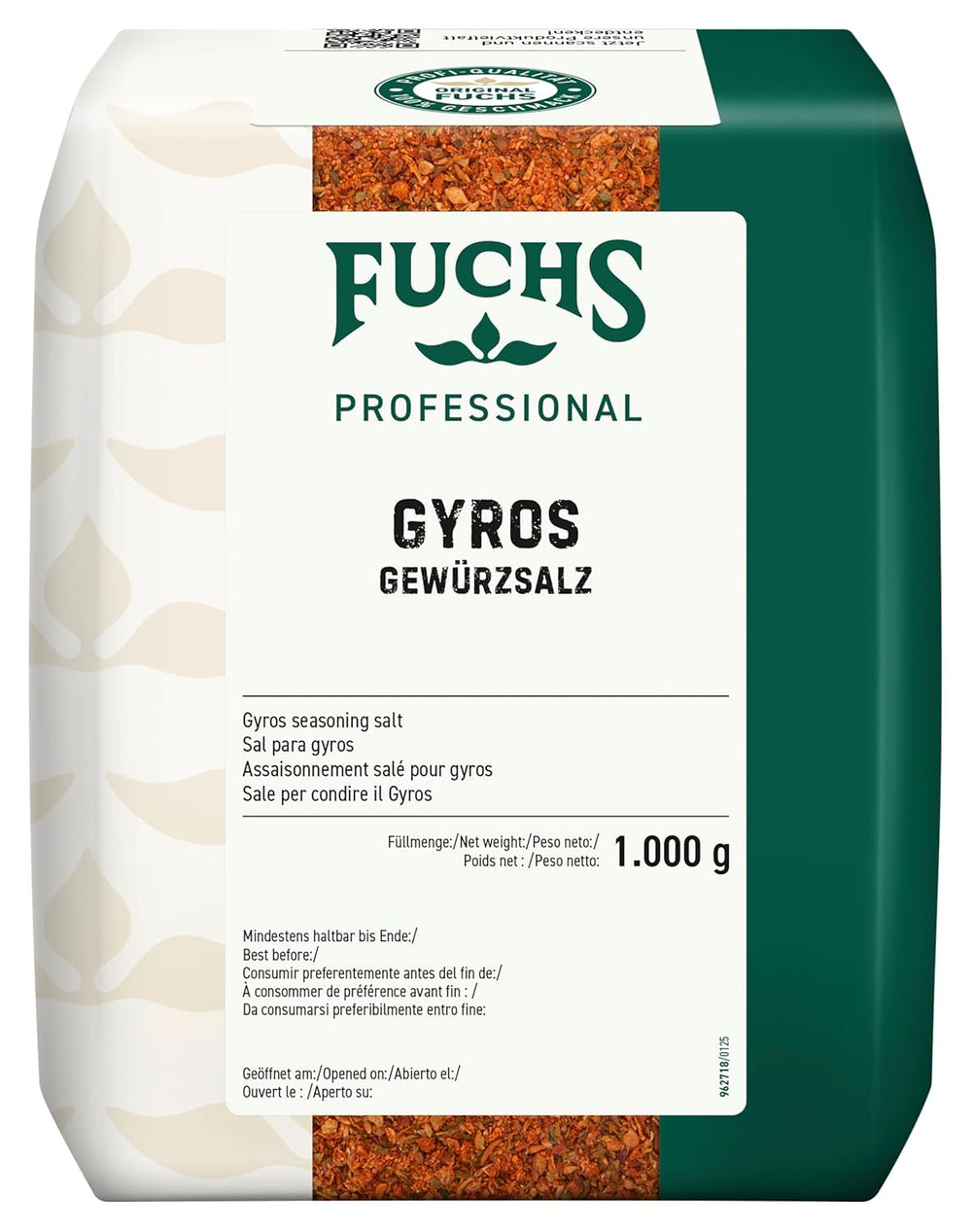 - Gyros Gewürzsalz | Gewürz für griechische Fleisch-Gerichte | Calidad profesional para grandes fabricantes | Bolsa reciclable de 1 kg.