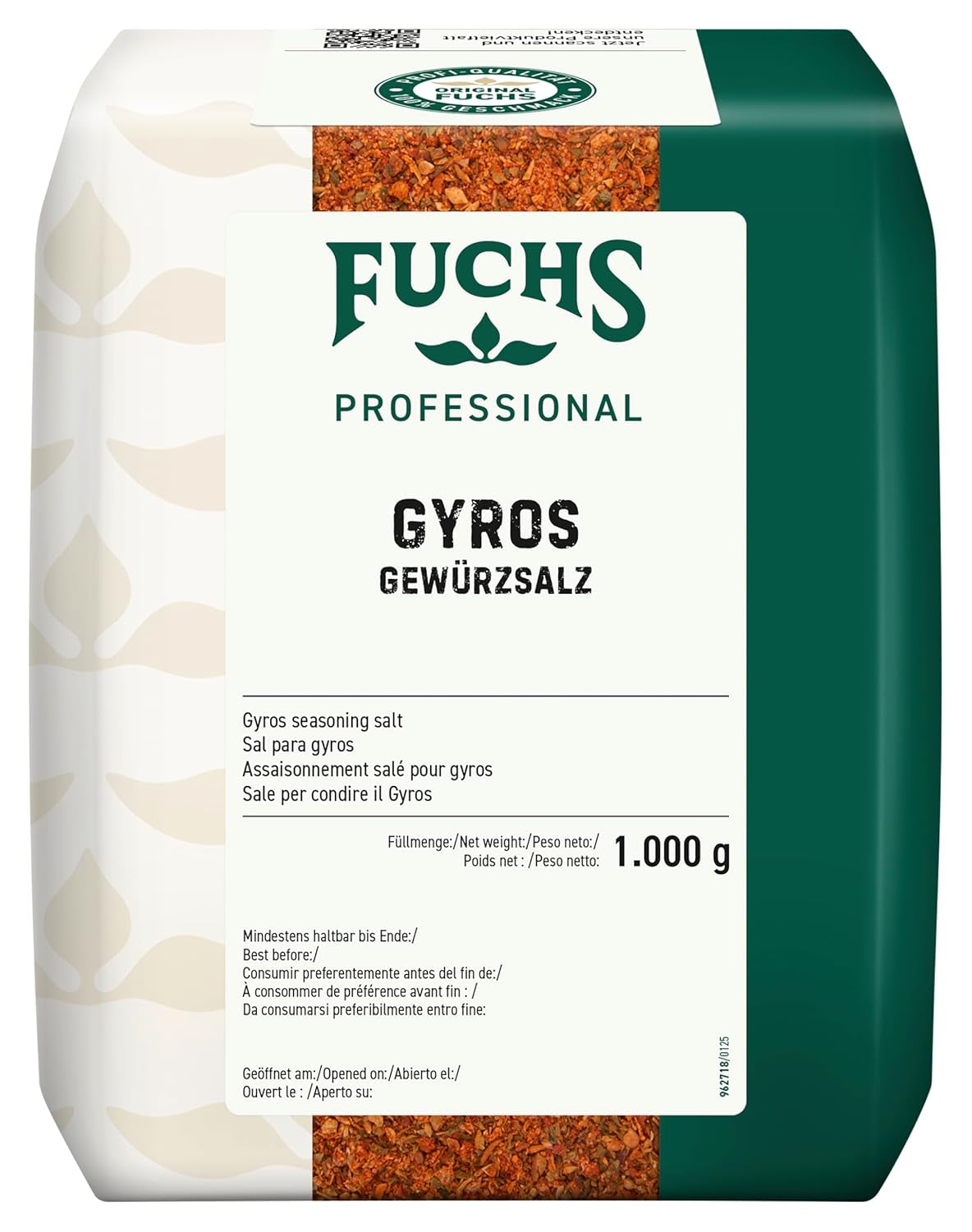 - Gyros Gewürzsalz | Gewürz für griechische Fleisch-Gerichte | Calidad profesional para grandes fabricantes | Bolsa reciclable de 1 kg.