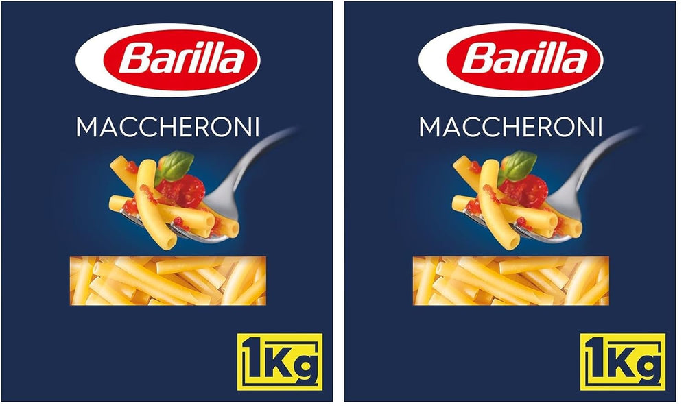 Pasta de trigo duro Barilla Maccheroni n. 44 – Paquete de 1 (1x1kg)