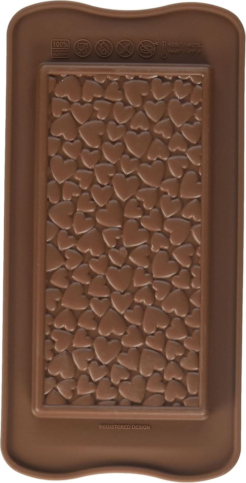 Forma de Silicona Silikomart Love Tabletas 15,5 x 7,7 x H 0,9 cm, 85 ml, 1 cavidad (SCG38) Cocina Naty Shop