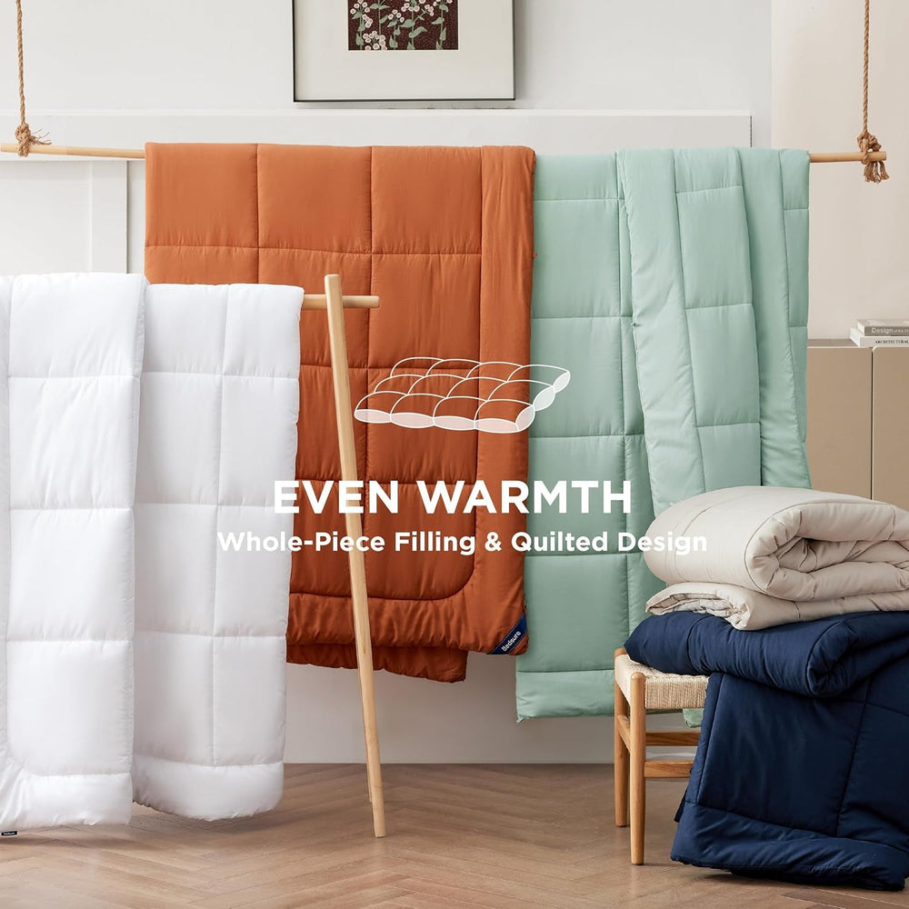 BEDSURE Edredón acolchado Full/Queen (88"X88") Edredones y edredones blancos Naty Shop