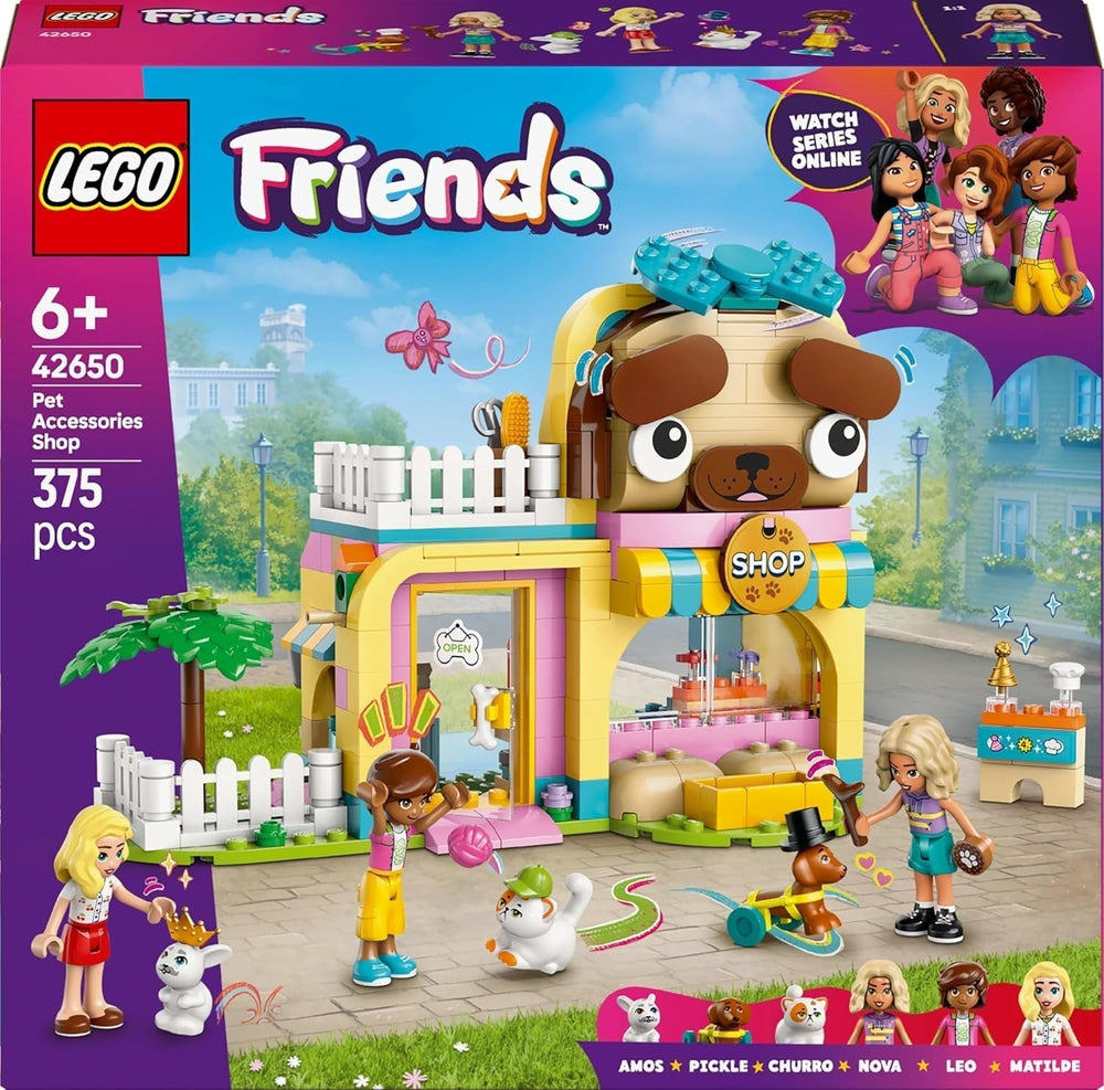 LEGO Friends Animal Accessories Store Set de juego de simulación Juguete educativo para niñas de 6 años 3 minifiguras y 3 figuras de animales Gato Perro Conejito Idea de regalo para niños 42650 Juegos de construcción Besuche den LEGO-Store